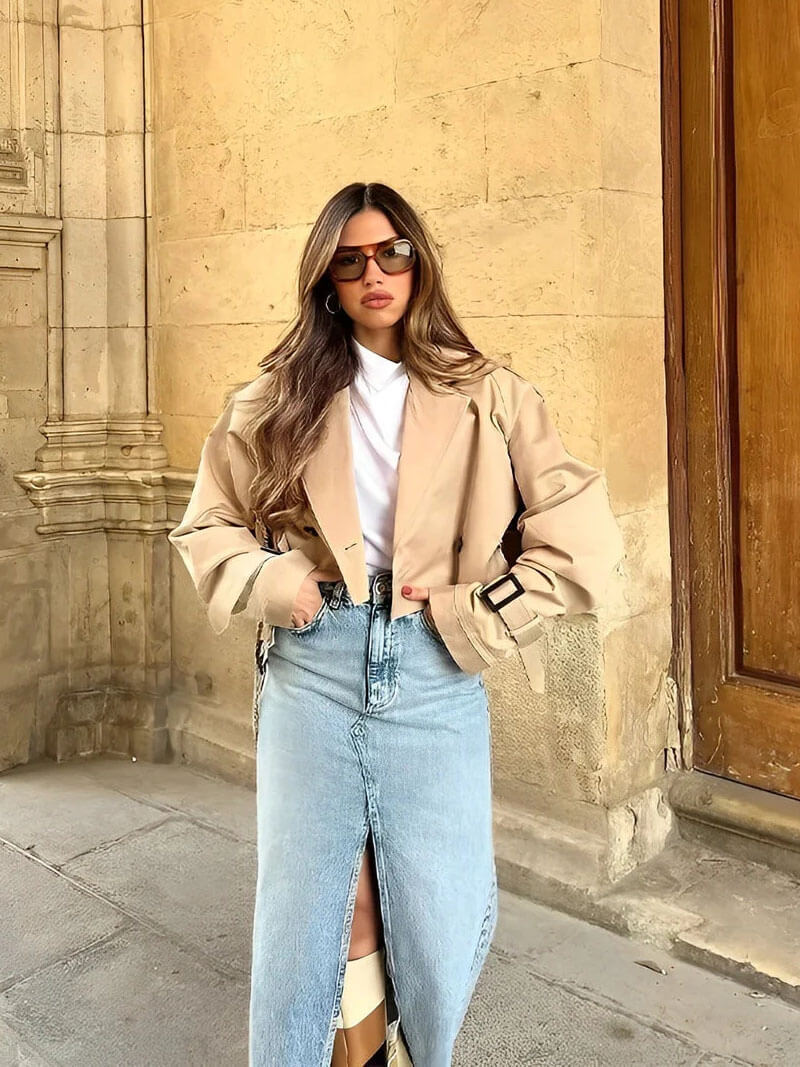 Blair™ | Cropped Trenchcoat