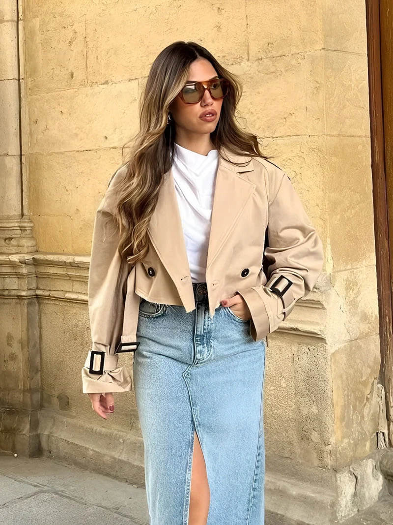 Blair™ | Cropped Trenchcoat